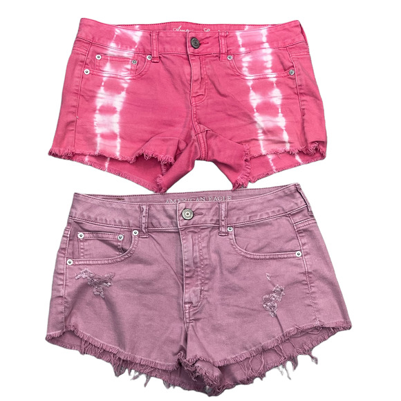 American Eagle Outfitters Pants - American Eagle Lot of 2 Pink Stretch Shorts Size 8